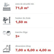 Tour de jeux pour aire de jeux conforme EN1176 avec toboggan tubulaire en acier inoxydable - Référence BT11733_2