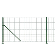 Vidaxl clôture en treillis métallique avec bride vert 0,8x25 m 154184_2