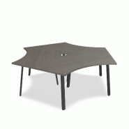 Bureau bench 3 personnes Ogi A - MDD. - Anthracite, Chêne gris_2