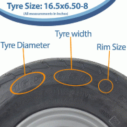 16.5x6.50-8 Trailer Tyres Wheel Assembly 4 Inch PCD Road Legal 355kgs (Set of 2)_2