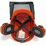 Casque forestier confort - visière grillagée relevable - anti-bruit 26dB - normes NF EN397, EN166, EN352-3 et EN1731 - Marque Oregon_2
