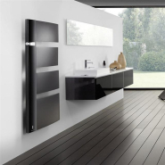 Radiateur sèche-serviettes Sensium mât droite 1750W noir - Atlantic - 814120_2