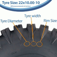 22x10.00-10 Slasher ATV Quad Tyre OBOR Race 47N E-Marked Road Legal WP02 6-ply_2