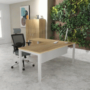 Bureau d'angle Tempo - Mobel Linea. - 180, Alu, Oui, Chêne veiné_0
