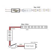 Mini contrôleur dimmer - 12V - Référence 3364 - Variateur tactile avec régulation PWM_2