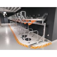 Rack à vélo double étage avec arceau au sol Rack à vélo double étage avec arceau au sol