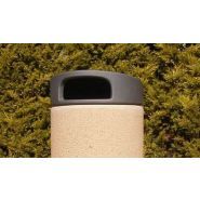 377n - Poubelle publique Magourban 70L - béton préfabriqué lisse - dimensions 45x103 cm_2