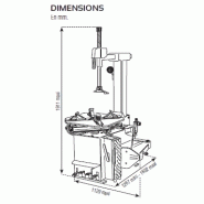 Appareil de montage de pneus avec potence basculante et alimentation 400V