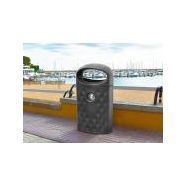 Up80 - Corbeille Eterna - Novatilu - 80 litres - Polyéthylène haute densité - Cendrier inox_2