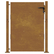 Vidaxl portail de jardin 105x130 cm acier corten 153264_2