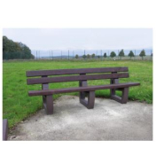 Banc urbain en plastique recyclé hanit - SUTTON - lames PREMIUM avec armature interne invisible - 3 largeurs disponibles_2