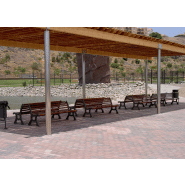 Chaise Roda UM320S - Piètement en fonte ductile avec traitement anticorrosion Ferrus - Lattes en bois tropical_2