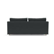 Canapé design convertible Innovation Living SLY - Lit 140x200 cm - Pieds bois chêne - Tissu bouclé Black Raven_2
