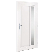 Vidaxl porte d'entrée blanc 108x208 cm pvc 3157099_2