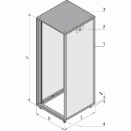 Armoire Novastar SCHROFF sans porte ni panneau arrière, Slim-line, RAL 7021/7035, 1167H 553W 600D_2
