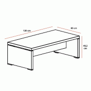 Table basse TAK - Mobel linea - 120, Acacia clair_2