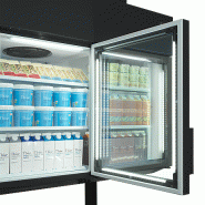 Armoire de congélation murale noire pour supermarché 4 portes - 650 L | Tefcold - MTF250BVS_2
