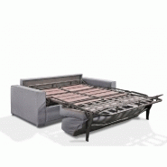 Canapé convertible express premium 140 cm - sommier à lattes Renatonisi - matelas Bultex - velours anthracite_2