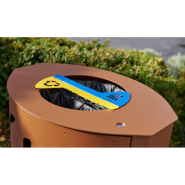 Corbeille Venise - Tri sélectif 2 x 60 litres - Acier galvanisé - Ref : 208128.Gpro_2