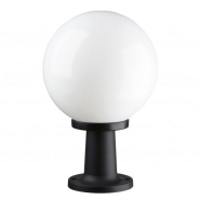 Borne lumineuse en résine - boule diamètre 300 mm - hauteur 450 mm - IP43 - coloris blanc - modèle VIC_2