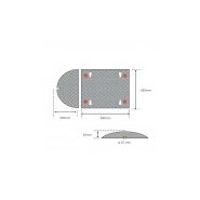 Endbump 50 NJ - Ralentisseur de vitesse modulable en polypropylène - CPN Industries VISO - 250 x 430 x 50 mm_2