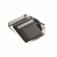 Hotte casquette complètement équipée - P900 - H460 - Réalisation en acier inox EN 1.4509 AISI 441_2