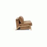 Canapé design convertible Innovation Living Cubed Wood 02 - couchage 140x200 cm - coloris Faunal Brown_2