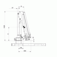 Grue auxiliaire HIAB T-CLX 013 - 1,2 tm - Portée hydraulique 2 à 4,2 m - Compacte pour camion léger_2