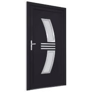Vidaxl porte d'entrée anthracite 108x208 cm pvc 3187935_2
