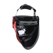 Casque automatique de soudure Schweisskraft VarioProtect Panorama W R-TC - 1654070 - Champ de vision 180° et fenêtres latérales automatiques_2
