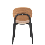 Chaise de cuisine SHINY - Vernis/Naturel - Polypropylène robuste et légère, compatible extérieur_2