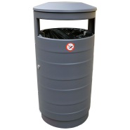 Corbeille publique extérieure en acier galvanisé ou inox - Tri sélectif - 75L à 100L - Design robuste_3