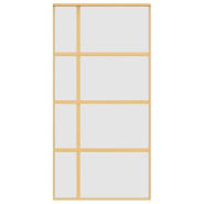 Vidaxl porte coulissante doré 102,5x205 cm verre esg dépoli aluminium 155195_2