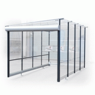 Abri chariot sigma avec toit en appentis / structure en aluminium / bardage en plastique