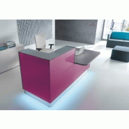 Banque d'accueil ligna en verre laque, design_2