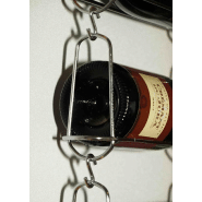 Support mural en fil chromé Chain My Wine 6 - Présentoir pour 6 bouteilles de 75cl_2
