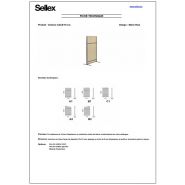 Calm - cloisons mobiles - Sellex S.A.U. - largeur 70 cm - mélaminé finition hêtre ou tapissée phono-absorbant_2