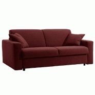 Canapé-lit Dreamer Express - Sommier à lattes 140cm - Matelas 16cm - Microfibre Bordeaux - Fabrication italienne_2