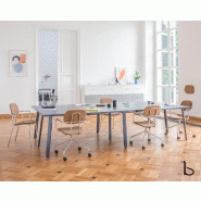 Table de réunion rectangulaire Ogi A - MDD - Non, Anthracite, Blanc_2