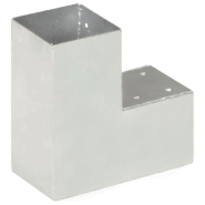 Vidaxl connecteurs de poteau 4 pcs forme en l métal galvanisé 91x91 mm 145470_2