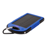 Power bank USB - plastique avec revêtement silicone - 4000 mAh - chargeur solaire et lampe LED_2