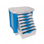 Chariot de médicaments - chariot médical Mespa Healthcare - profondeur 585 mm - tiroirs fonctionnels et roulettes pivotantes_2