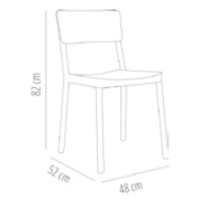 Chaise empilable Rialto - Polypropylène traité anti-UV - Empilable par 10_2
