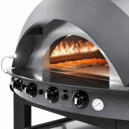 Four à pizza à gaz gris sur support - 9 pizzas Ø 25 cm | Ggm_2