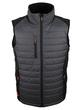 Gilet chaud et confortable en softshell & polyamide ripstop - nombreuses poches - gris/noir avec contrastes orange_2