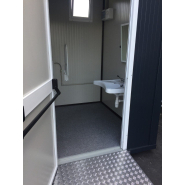 Monobloc sanitaire WC PMR raccordable - 205cm x 205cm x 247cm - Structure acier galvanisé et équipements complets_2