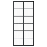 Vidaxl porte coulissante et quincaillerie verre et aluminium 90x205 cm 3081958_2