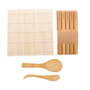 Set de préparation de sushi en bambou - natte, palette et baguettes incluses - 600 gr_2