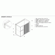 Armoire à rideaux en bois - MDD - Blanc pastel_2
