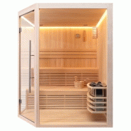 SAUNA D'ANGLE BOREAL® BALTIK 160 - 3/4 PLACES - 160X160X210 CM_2